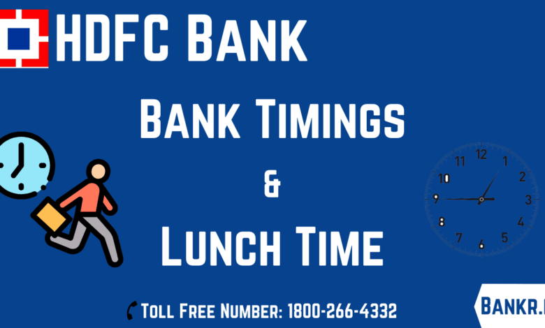 HDFC bank timings