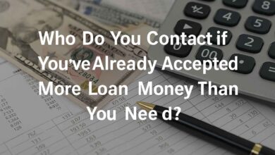 Who Do You Contact if You've Already Accepted More Loan Money Than You Need?